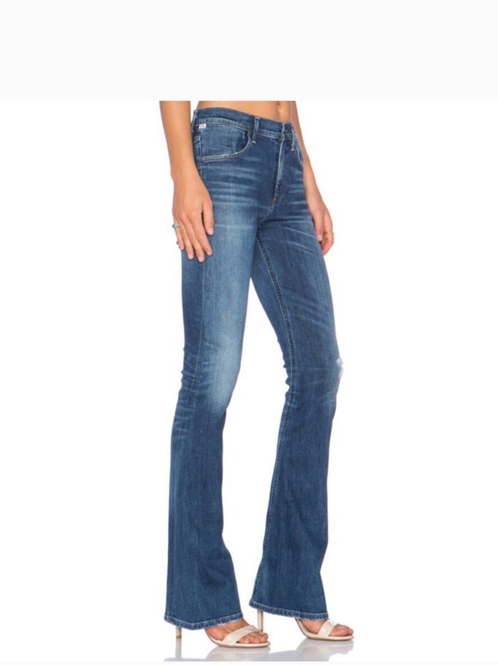 Citizens of Humanity Women's Blue Petite Bootcut Midrise Jeans Style # 1325D-243
